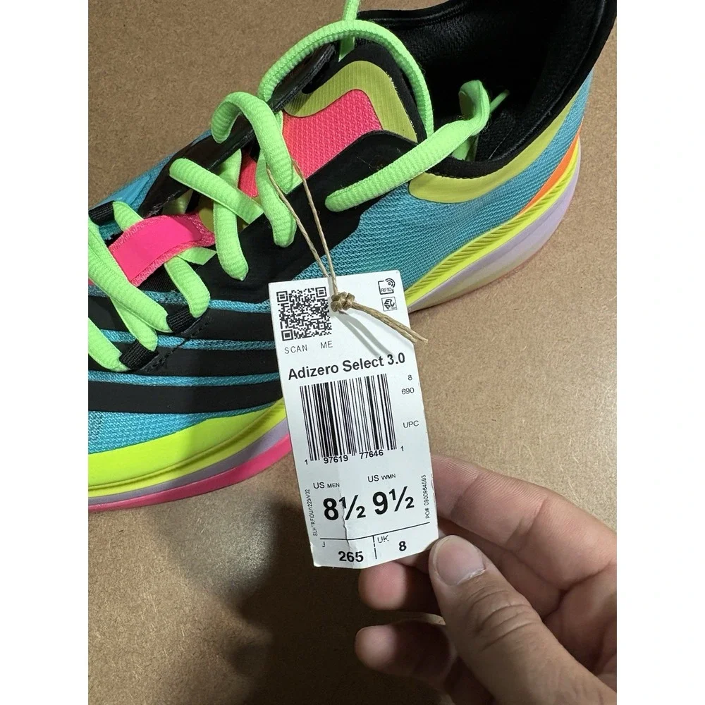 adidas Adizero Select 3.0 Low Lucid Pink Preloved Lime Mens Size 8.5 JR8281 NEW